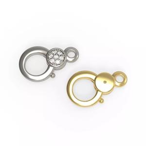 Round Diamond Lobster Clasp Lock