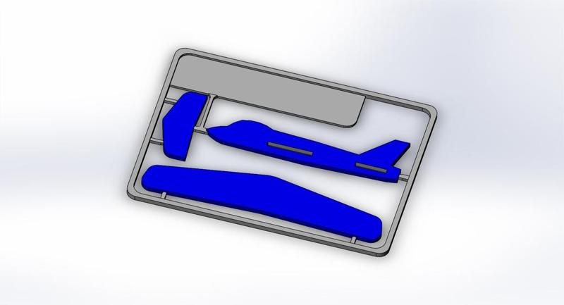 small, simple, 3 piece airplane kit/toy