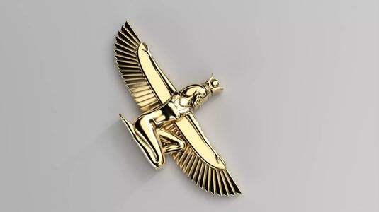 Winged Isis Godess necklace