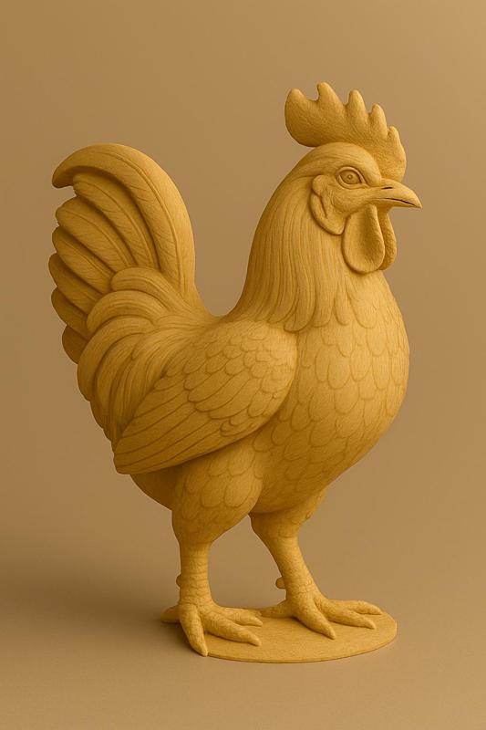 Rooster Figurine – 3D Printable Model