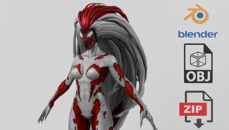 Silence Symbiont Spiderverse Textured Model