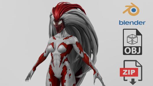 Silence Symbiont Spiderverse Textured Model