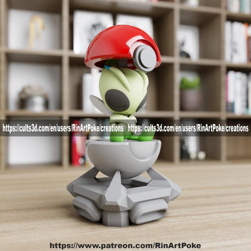 Celebi in the pokeball from Pokemon
