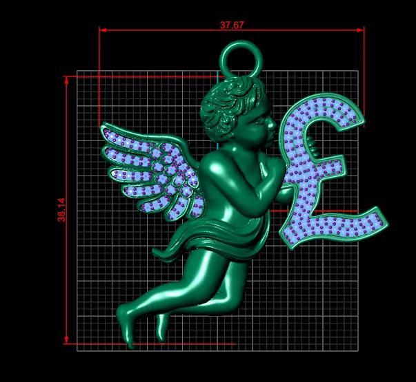 3d angel zbrush model