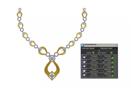 18k rose gold necklace design