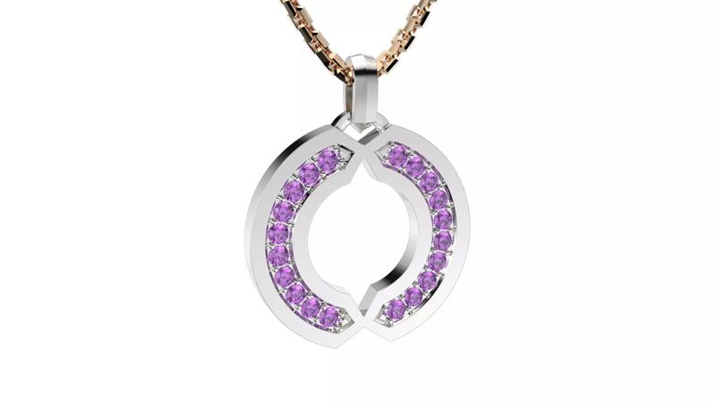 Minimalistic gemstone necklace P33