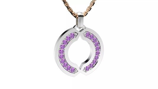 Minimalistic gemstone necklace P33