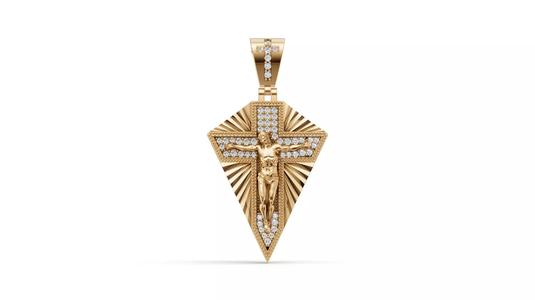 Cross with Jesus One inch