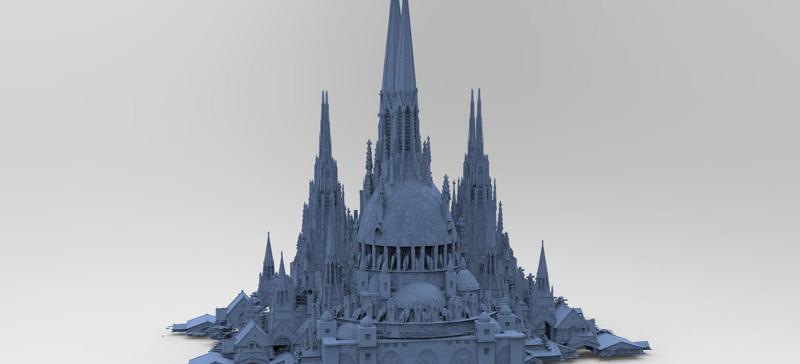 Desert Persian Fortress Tower City