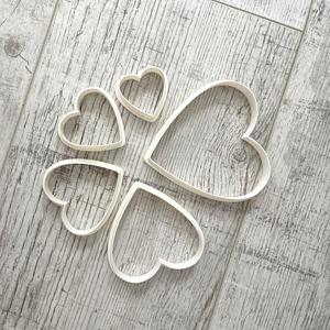 Heart Cookie Cutter, Heart Shape, Heart Polymer Clay Cutter, 5 sizes, irregular shape