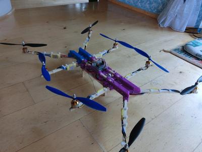 [OctoHoover] --  low cost FPV, aerial video octocopter ~100€
