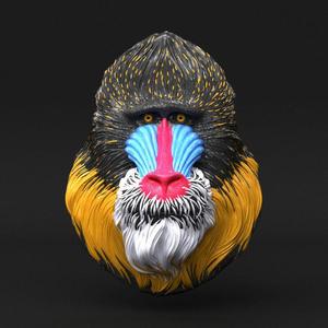 Mandrill for MMU2S and Pallete2S - Multi Material Upgrades with 5 materials - Solid single file included for painters as well