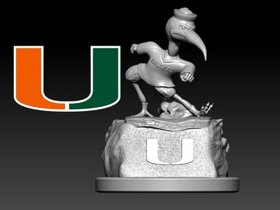NCAA - Miami Hurricanes football Masscot - 3d print