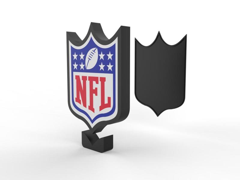 NFL SIGN LOGO LUMINÁRIA - LED LAMP WITH STANDING SUPPORT
