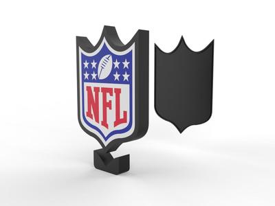 NFL SIGN LOGO LUMINÁRIA - LED LAMP WITH STANDING SUPPORT