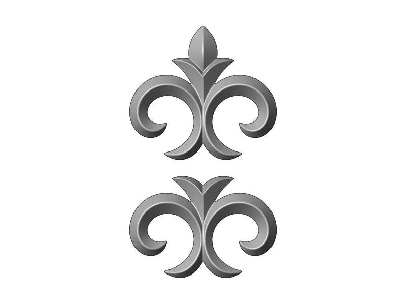 Flower decoration element relief