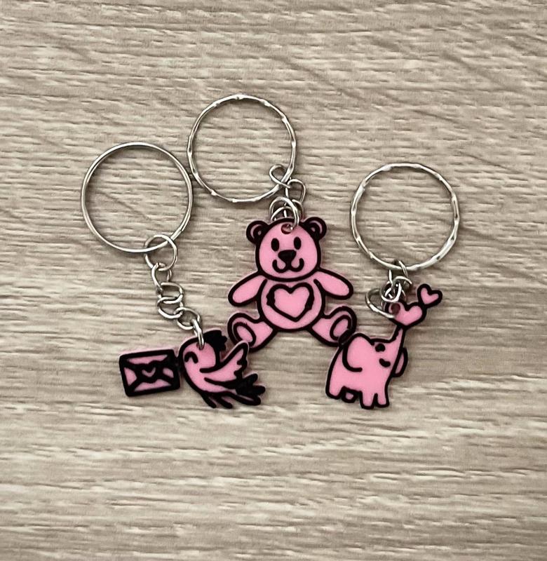 Pack 3 Valentine's Day Keychains