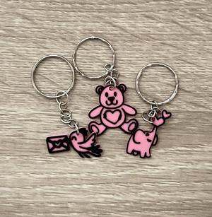 Pack 3 Valentine's Day Keychains