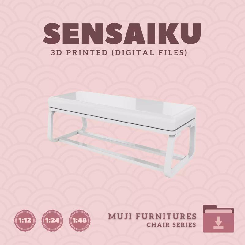 06 Muji Living Dining Bench 1 for Dollhouse Muji 3D Print