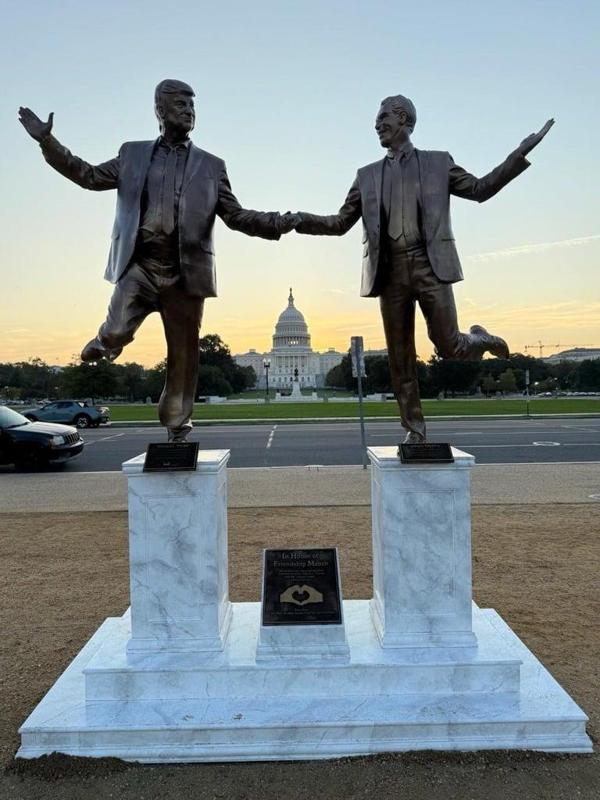 Trump & Epstein - 'Best Friends Forever' Statue (miniature)