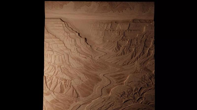 Grand Canyon CNC 3d Print High Relief Sand Casting