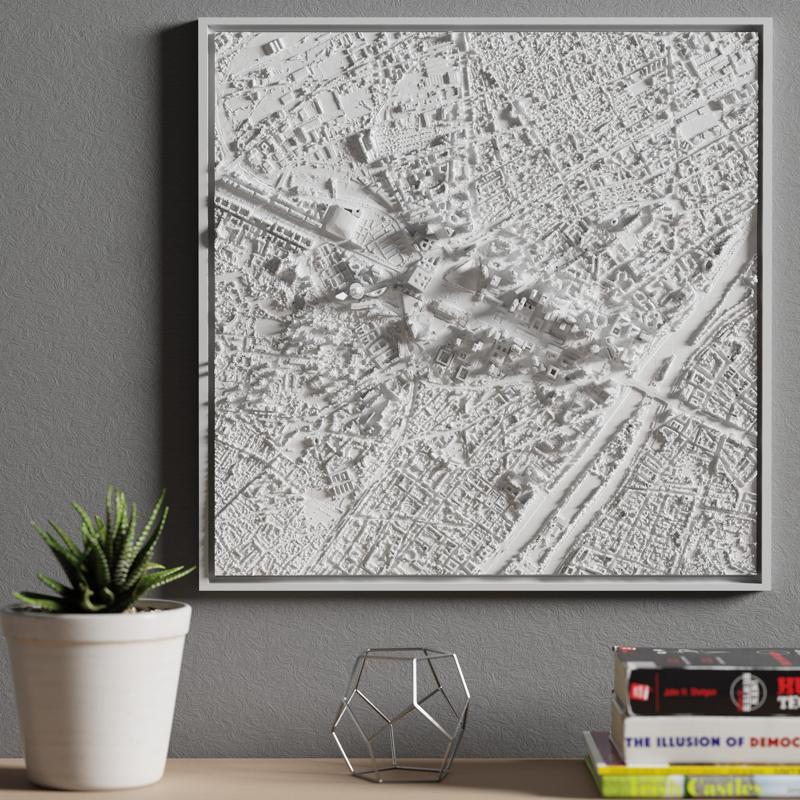 3d Model of La Défense (Business district), Paris, France