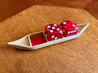Die/Cube Boat for Boardgames