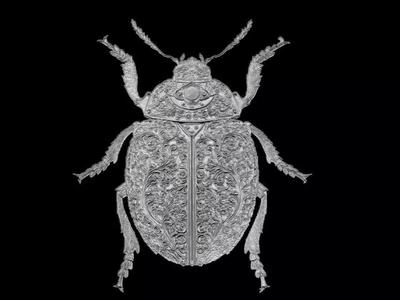 Ladybug Pendant Sculpture