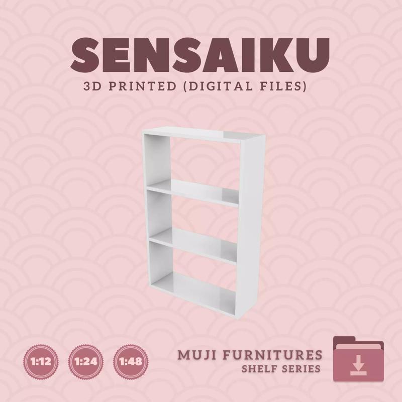 6 Muji  Stacking Shelf  Wide for Dollhouse Muji 3D Print