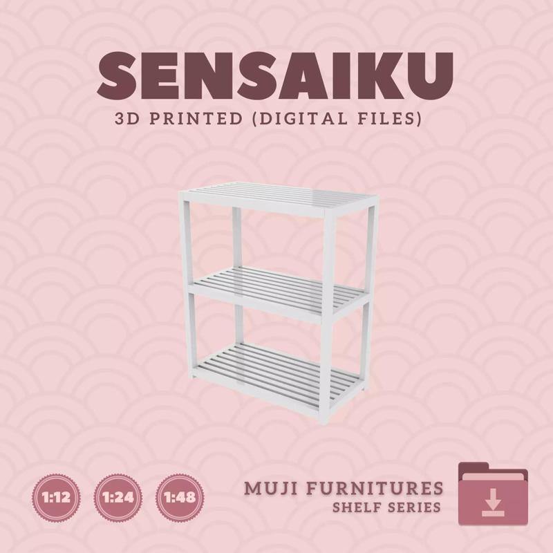 24 Muji Rack 3 Tiers for Miniature Dollhouse Muji 3D Print