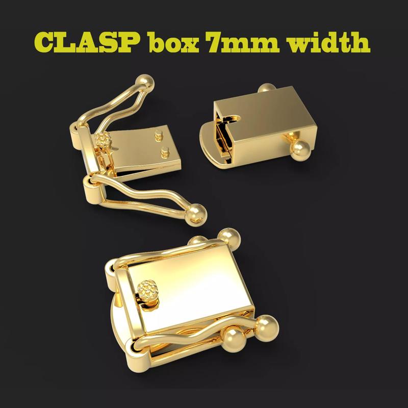 Jewelry CLASP box 7mm for bracelet STL ready for Print