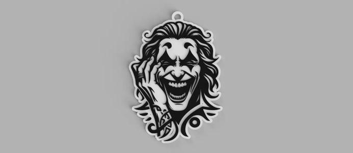 THE JOKER Joker Guason Haloween keychain - pendant - earring