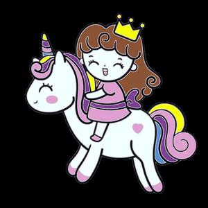 Badge princesse licorne