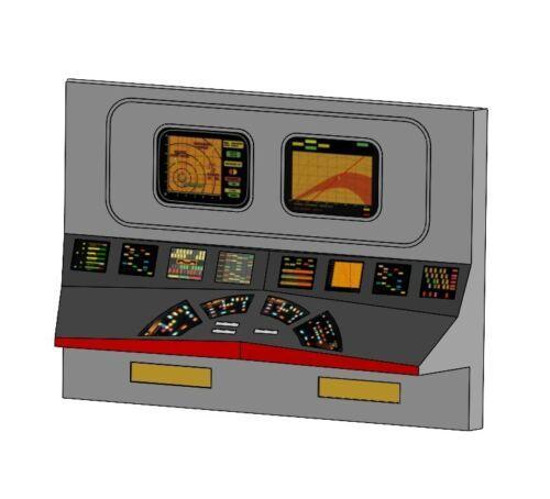 Star Trek Tos Bridge Computer Console (Large) for 8 in (1:9) Mego Figure Diorama