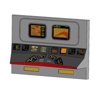 Star Trek Tos Bridge Computer Console (Large) for 8 in (1:9) Mego Figure Diorama