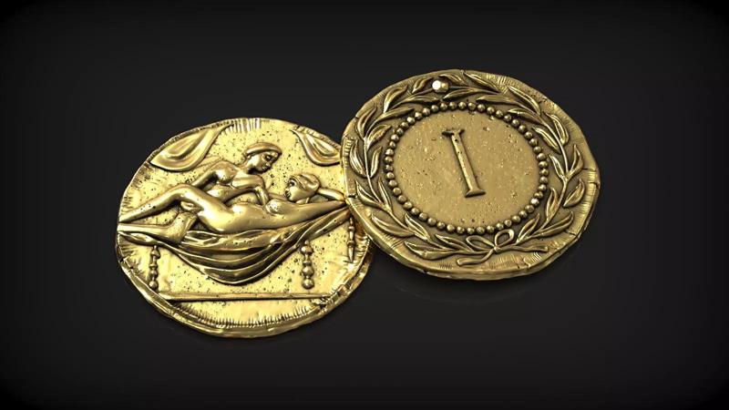 Spintria Rare Ancient Roman Token Antique Coin Number I