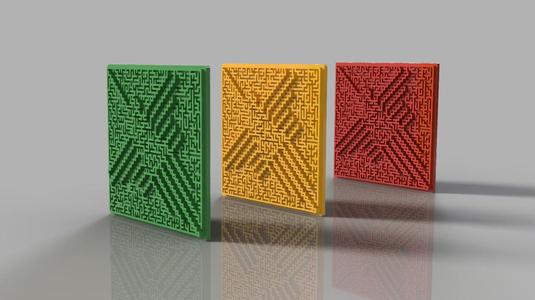 Nazca Lineas Maze 3DPrinting Tile