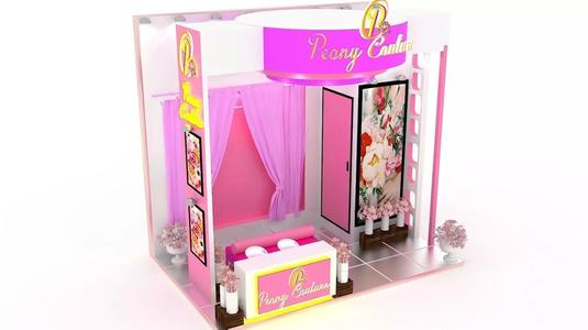 3d model 24sqms stand Peony Couture
