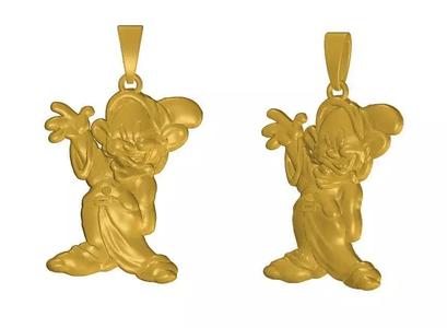 Dwarf Mickey mouse Pendant or necklace