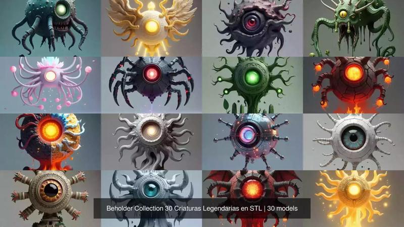 Beholder Collection 30 Criaturas Legendarias en STL