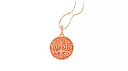 Crown Light Weight Kids Pendant Necklace Charms 3dm stl obj gltf