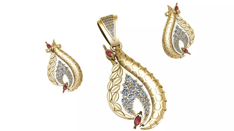 PRECIOUS GOLD LOCKET SET 3D PRINTABLE MODEL