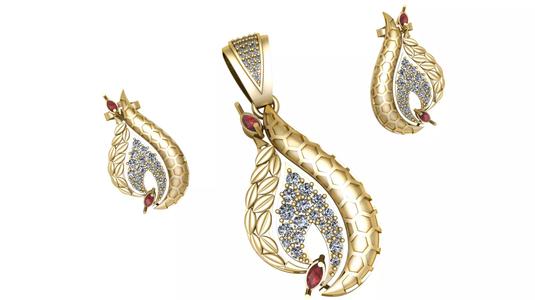 PRECIOUS GOLD LOCKET SET 3D PRINTABLE MODEL
