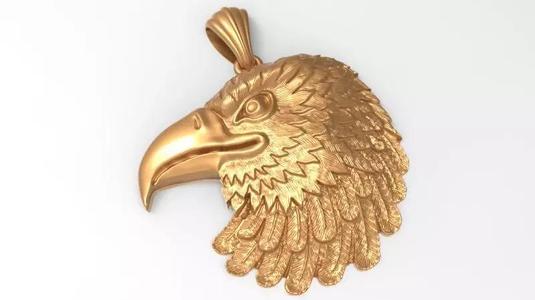 Eagle Head pendant jewelry gold necklace medallion
