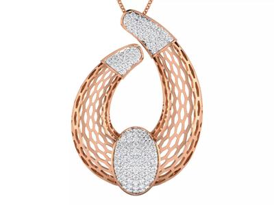 Wire Mesh High Jewelry Pendant Earrings Set 3dm stl obj mtl