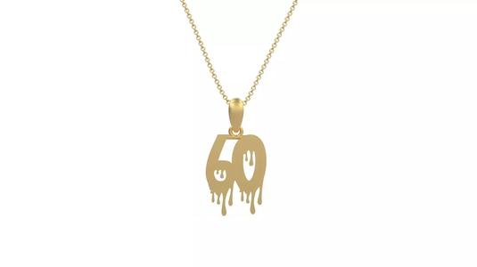 Model 1293 60 Bloody Terror Initial Number Pendant