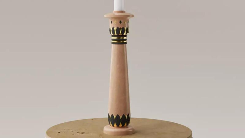 Porta velas - Candelabro columna egipcia