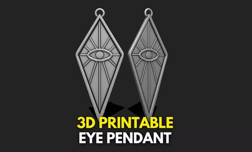 Eye Pendant Keychain - 3D STL File for 3D Printing