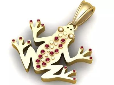 Frog pendant  3D printable model