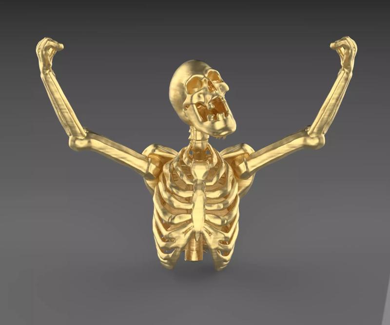 Skull Screaming Pendant Printable STL